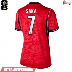 Lacne Ženy Futbalové dres Anglicko Bukayo Saka #7 MS 2026 Krátky Rukáv - Preč